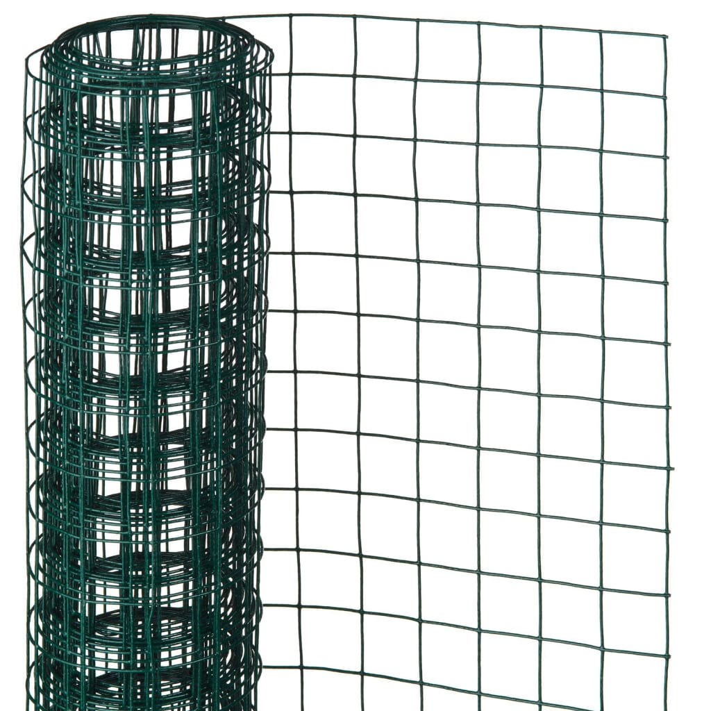 Nature Metalliverkko neliö 1x2,5m 25mm muovipäällysteinen teräs vihreä